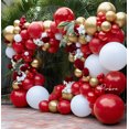 thumbnail image 6 of Red White Gold Balloon Arch Double Stuffed Latex Balloons for Baby Shower Birthday Wedding Valentine's Day Party Decorations, 6 of 6