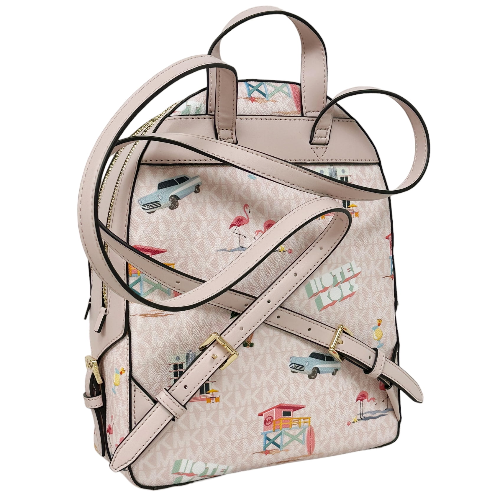 Michael Kors Bags | Michael Kors Jaycee Medium Zip Packed Backpack Light Powder Blush | Color: Gold/Pink | Size: Os | Walletsandbags's Closet