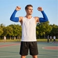 thumbnail image 6 of BRANROY Arm Sleeves for Men UV Protection with Mosquito Repellent - Compression Sleeves for Arms, UPF50+ Sun Protection Sleeves for Outdoor Cycling Golf Baseball Running,Royal Blue, 6 of 7