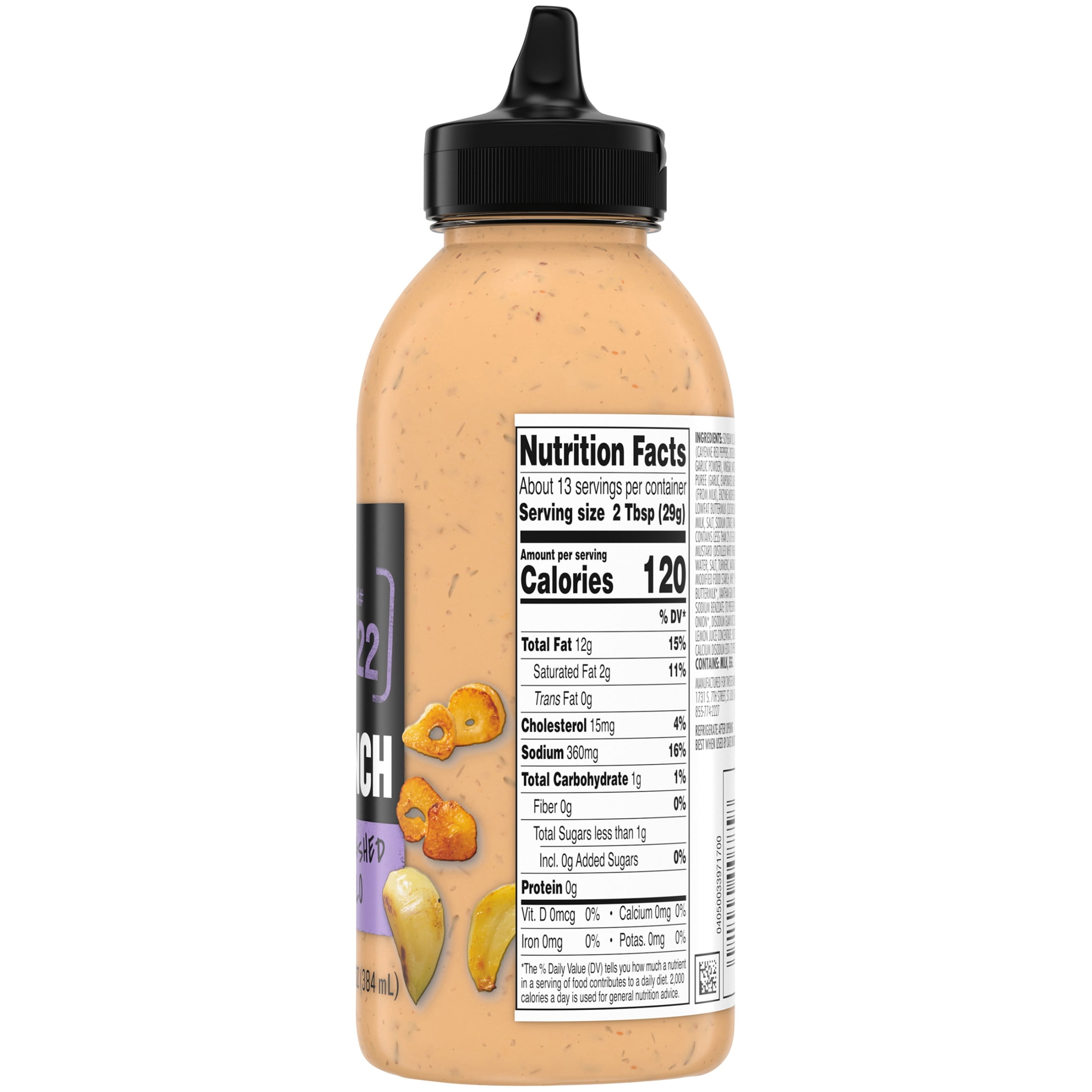 Twisted Ranch Garlic Smashed Buffalo Sauce & Dressing, 13 fl oz Bottle