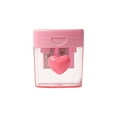 thumbnail image 1 of 3Pcs Heart Shaped Pencil Sharpener, Vacemry Back ToSchoolPencil Sharpener, Four-Color Heart-Shaped Rotating Double Hole Design, Transparent Cover Cutter For KidsStudentsClassroom Home Office,, 1 of 4