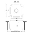 thumbnail image 3 of Ruvati 16 x 16 inch Bar Prep Sink Undermount 16 Gauge Stainless Steel, 3 of 13