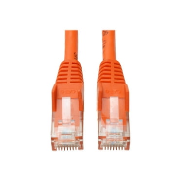 TRIPP LITE N201-010-OR 10 ft. Cat 6 Orange Gigabit Snagless Molded Patch Cable