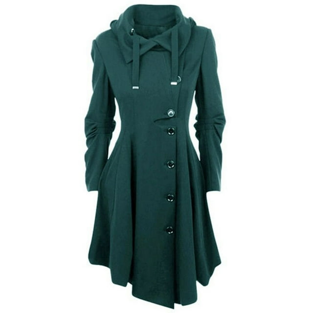 DPTALR Woman Long Sleeve T-Shirt Autumn Jacket Loose Outerwear Button Solid Blouse Coat Tops