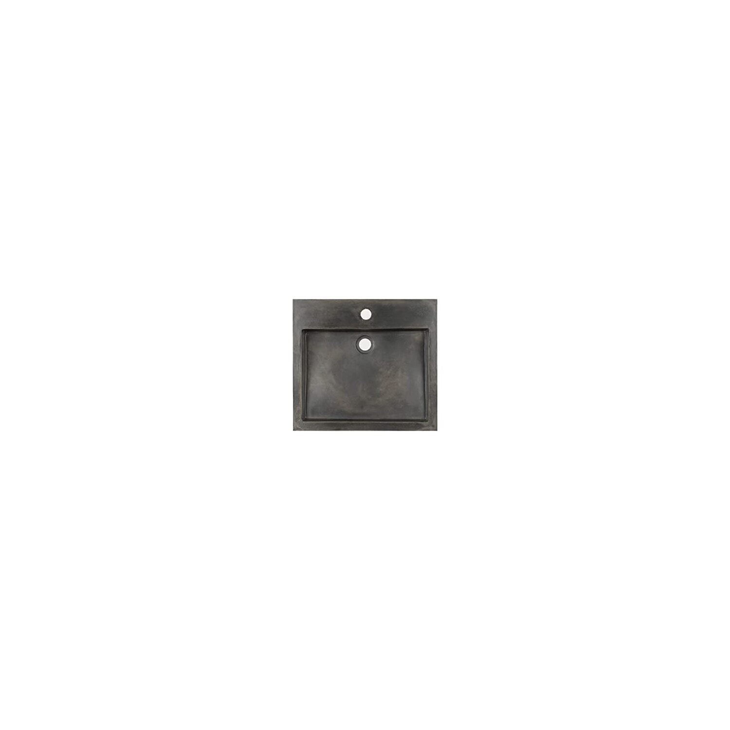 Rectangle Concrete Bathroom Sink - Vintage Brown Above Counter Basin, Single Faucet Hole, Durable Design