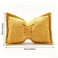thumbnail image 3 of Eolstice Bow Pillow, Boho Decorative Throw Pillow, Vintage Texture Sofa Pillow for Bed Sofa Living Room Bedroom Home Car Decor,Yellow, 3 of 7