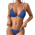 thumbnail image 1 of Jamicy Womens Bathing Suits 2 Piece 2025 New String Ribbed Bikini Sets Brazilian Low Rise Thong Swimsuits for Women Two Piece Bathing Suits, 1 of 6