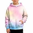 thumbnail image 2 of larppty Cute Hoodies for Girls Tie Dye Oversized Pullover Sweatshirts Long Sleeve Trendy Shirts Preppy Clothes (Pink,11-12 Years), 2 of 4
