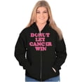 thumbnail image 3 of Donut Let Breast Cancer Win Zip Hoodie Sweatshirt Women Brisco Brands S, 3 of 6