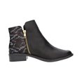 thumbnail image 2 of Botín Para Mujer Color Negro Con Animal Print Tipo Vinipiel Platonia ROSALIA-01-NEGRO, 2 of 5