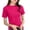 Hot Pink, variant on Staron Women Casual T-Shirt Round Neck Short Sleeve Pullover Solid Color Basic Tee Top, White L