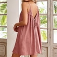 thumbnail image 4 of Women's Spring/Summer Casual Dresses Sleeveless Loose Casual Dress for Backless Short Homewear Summer Dress,Pink,XL, 4 of 5