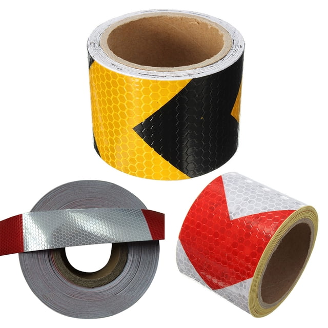 5cmx3m Car Self-Adhesive Reflective Safety Automobiles Reflective Strip Warning Tape Automobiles Motorcycle Arrow Sign Reflective Strip Sticker