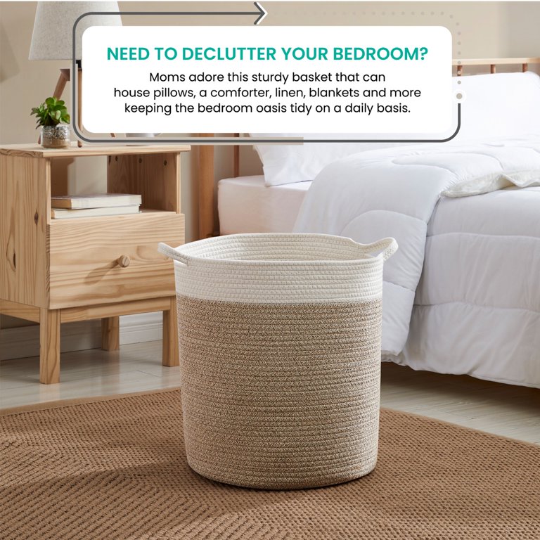 Large Woven Cotton Rope Tall 18