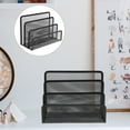 thumbnail image 4 of Melantax Metal Grid Desktop Storage Folder Letter Magazine Rack for Home Office (Black), 4 of 6