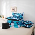 thumbnail image 6 of Homewish Abstract Camouflage Twin Bedding Sets 7-Piece for Kids Children Teens,Blue Black Bedding Comforter Set Microfiber,Geometric Camo Breathable Sheet Sets,Luxury Bedroom Decor,Reversible, 6 of 8