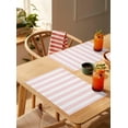 thumbnail image 4 of Placemats Set of 6, Cotton Linen Heat Resistant Table Mats Non-Slip Washable Pink Striped Placemat for Holiday Banquet Dining Kitchen Table Decor, 4 of 6