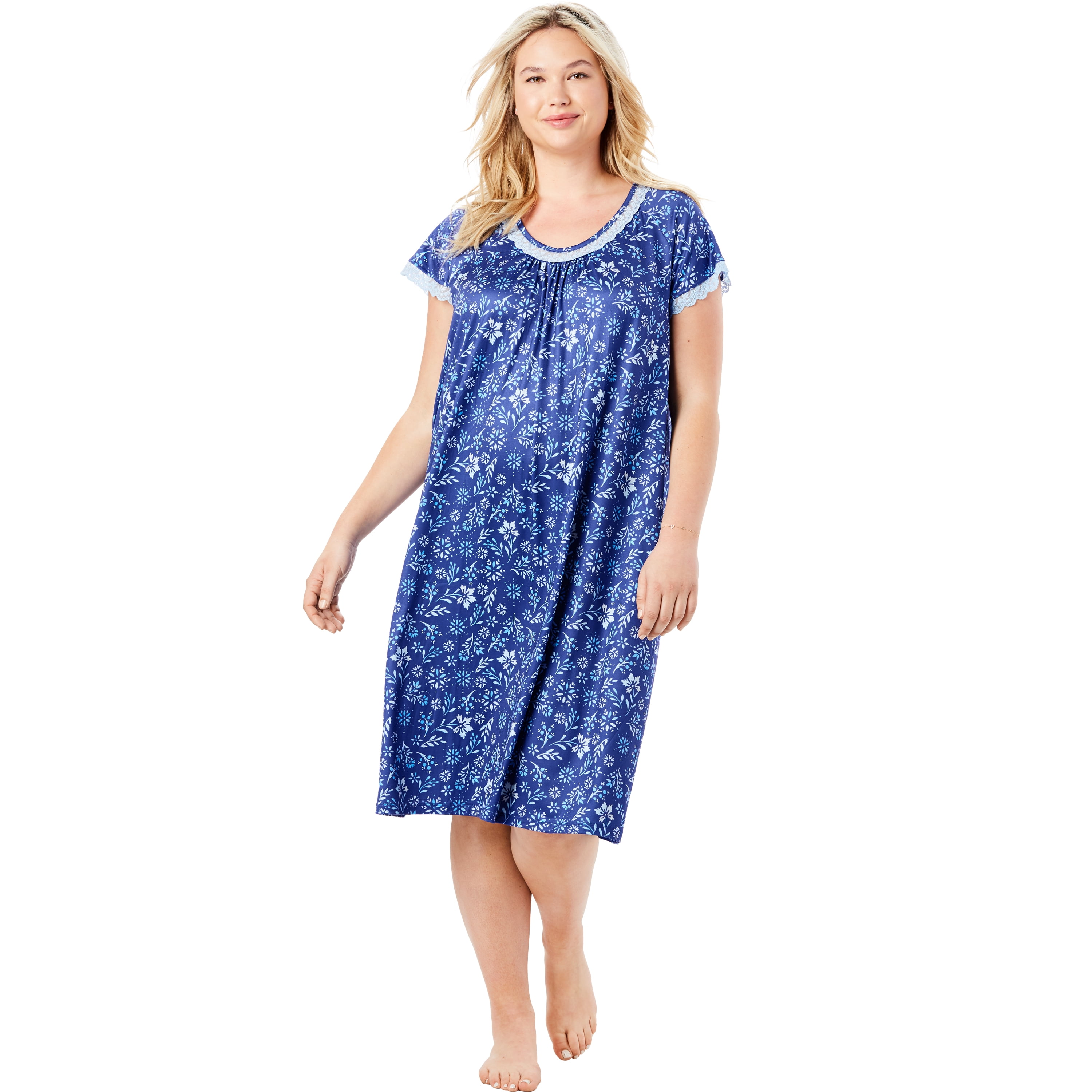 Short Lace Trim Sleep Gown Gown 