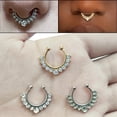 thumbnail image 6 of QIQUWOHUL Septum Nose Rings Hoop Stainless Lip Ear Nose Septum Ring Non Piercing Clip On Nose Hoop Rings Body Piercing Jewelry, 6 of 6