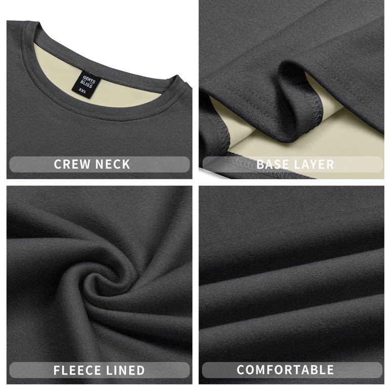 Gents Bliss Men's Fleece-Lined Thermal Tops 2-Pack photo 4