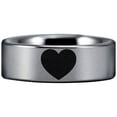 thumbnail image 3 of I Heart Tungsten Carbide Ring, 3 of 7
