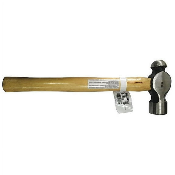 1Pack Westward 6DWN7 3 lb. Ball Peen Hammer, 17" Hickory Handle