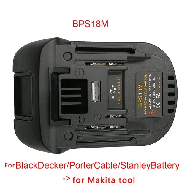 Power Tool Adapter Converter For Black* and Decker 20V Li-ion Battery for Ma*kita 18V Tools