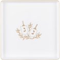 thumbnail image 2 of Combo Set 7.75 inch Salad Plates & 10.75" inch Square Plastic Plates Heavy Duty Hanukkah Dinner Plates with White Gold Chanukah Design Hanukkah Party Disposable China Like Plastic Dessert Plate (64), 2 of 8