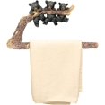 thumbnail image 2 of Towel Bar in Whimsical 3 Black Bears Hanging on Tree Branch Design for Bath/Kitchen Towel Holder Hanging Bar Arm Wall Mounted Rack, 2 of 4