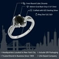 thumbnail image 5 of Gem Stone King 1.67 Cttw Oval Black Onyx Engagement Ring for Women | 925 Sterling Silver | Oval 8X6MM | Gemstone Birthstone | Wedding Engagement Anniversary Promise Ring for Women | Size 7, 5 of 5