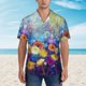 thumbnail image 2 of Balery Spring Flower Seasonal Camisas hawaianas de manga corta para hombre, camisas playeras de corte holgado, camisas de vacaciones con botones,X-Large, 2 of 7