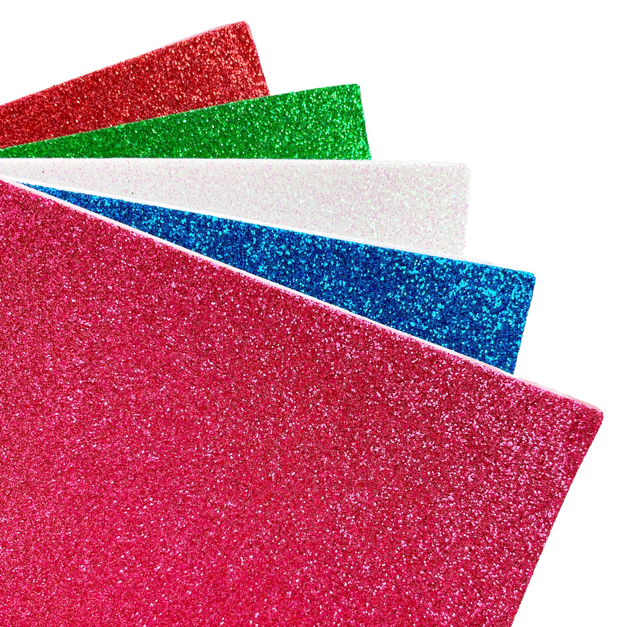 Hello Hobby 9 inch x 12 inch Adhesive Glitter Foam Sheets for Crafts, 5 Assorted Colors, 5pc