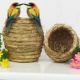 thumbnail image 3 of Greeniant Nido de pájaro de paja hecho a mano, mascota pequeña, Paloma, loro, césped Natural cálido, jaulas para casa, accesorios Jaulas de pájaros, 3 of 7