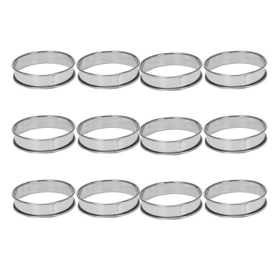 4 Inch Muffin Rings Crumpet Rings, Set of 30 Stainless Steel Muffin Rings Molds Double Rolled Tart Rings Round Tart Ring