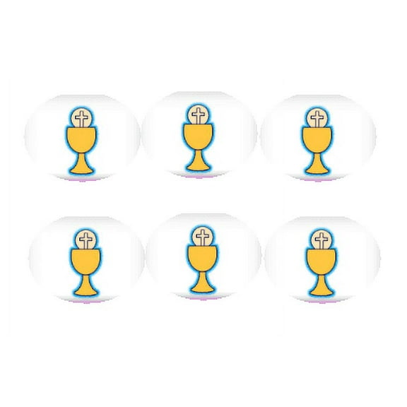 Communion Chalice 12 - 2 inch Cupcake Edible Frosting Photos