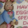 thumbnail image 4 of "Have An Eggstra Special Day" Easter Bunny Vintage Needlepoint Mini Accent Pillow 6.5" x 9", 4 of 6