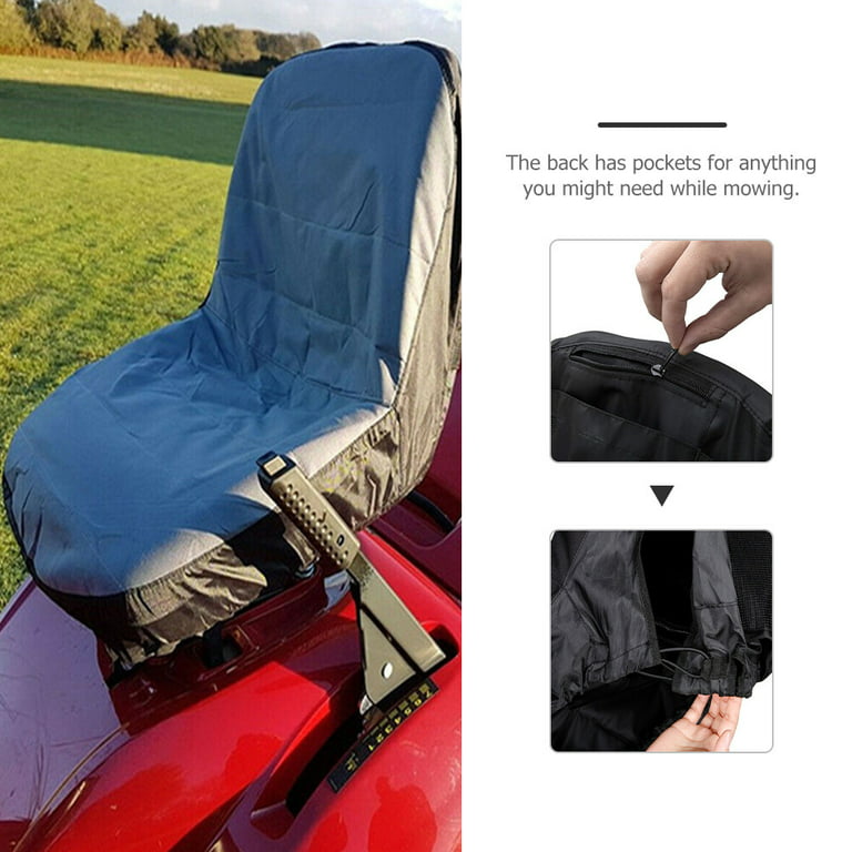 Universal Riding Lawn Mower Seat Cover Comfort Padded Cushion Tractor Seat  Cover 