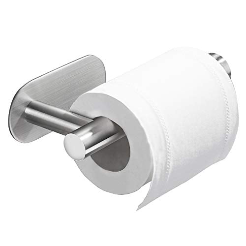 Stainless Steel Toilet Roll Paper Holder Adhesive Wall Mounted Towel TissueFCA 