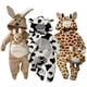 thumbnail image 1 of Kit 3 Mameluco con gorro Bordado Baby Kisses canguro vaca Jirafa con peluches KitB334, 1 of 5