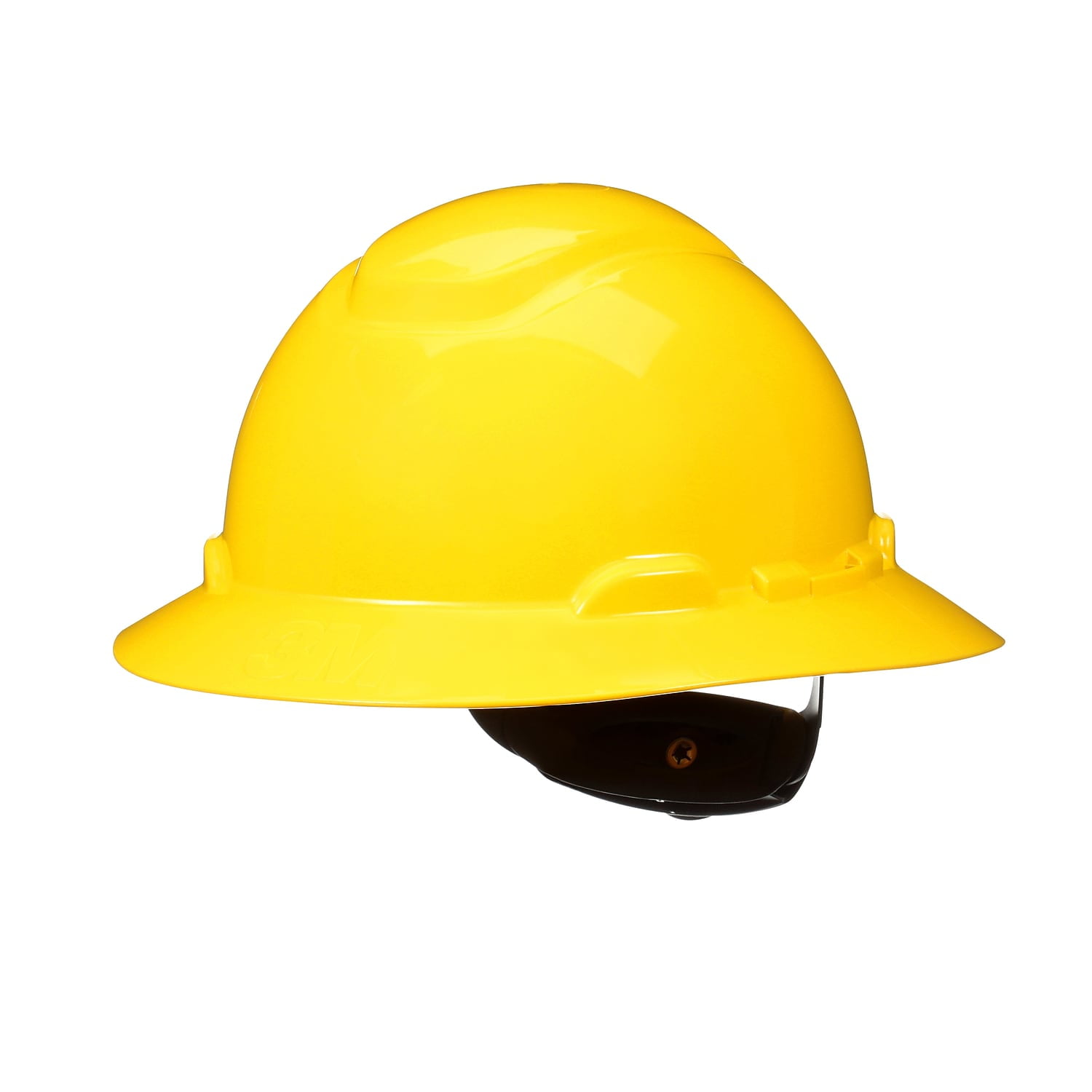 3M SecureFit HDPE 4-Point Ratchet Suspension Full Brim Hard Hat Yellow (H-802SFR-UV)