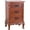 Brown Stain, variant on International Caravan Windsor Carved Wood Three Drawers End Table-Color:Brown Stain