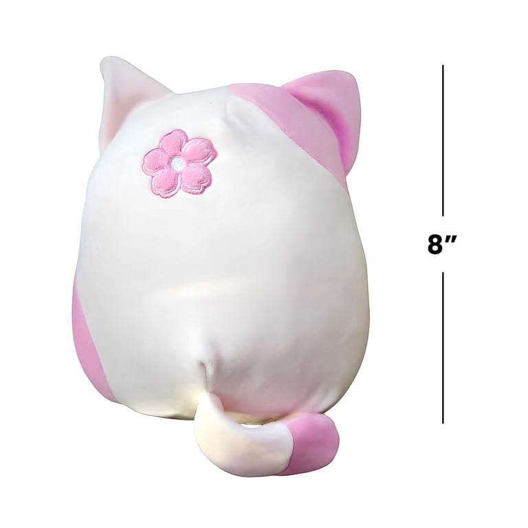 Squishmallow Super Soft 8 in. Roseanne Sakura Cat Plush - Cuddly