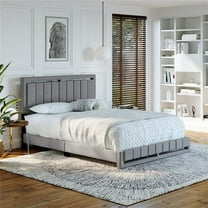 Boyd Sleep SEPBGY201EK Sybil Linen Upholstered Platform Bed