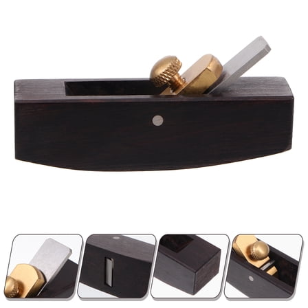 YUYUETIME Handheld Wood Planer Ebony Wood Woodworking Projects Tool Brown 1Pack 3.07X1.38X0.79 Inch