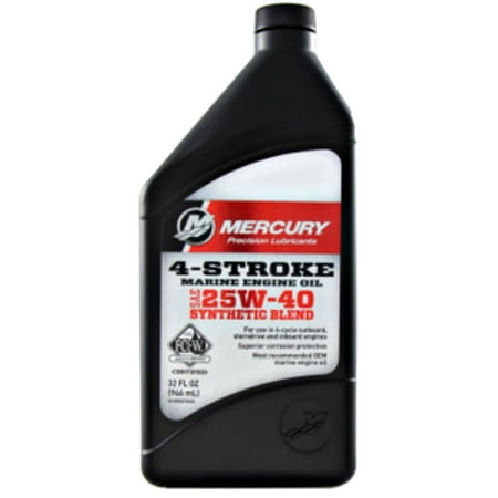 Quicksilver 4 Stroke Outboard Synthetic Blend 25W-40 Engine Oil 92-8M0078629 (Best Four Stroke Outboard)