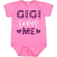 thumbnail image 3 of Inktastic My Gigi Loves Me Hearts in Pink Plaid Boys or Girls Baby Bodysuit, 3 of 5