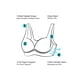 thumbnail image 5 of INSPIRAR CHIC Conjuntos de Lencería para Mujeres Tallas Grandes Dos Piezas Sujetador de Encaje con Lunares y Bragas Bralette F 40 Azul Oscuro, 5 of 6