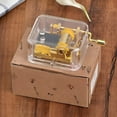 thumbnail image 6 of BESTSKY Acrylic Clear Music Box,Hand Cranked Gurdy Musical Mechanism Music Box, 6 of 7