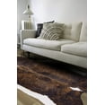 thumbnail image 6 of 4' X 5' Brown and White Cowhide Animal Print Power Loom Area Rug, 6 of 8