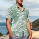 thumbnail image 4 of Mens Casual de Manga Corta Botón Abajo Camisas de Impresión Turndown Cuello Botón Camisa Poliéster, Moda de Verano Superior para Hombres Al Aire Libre, 4 of 6